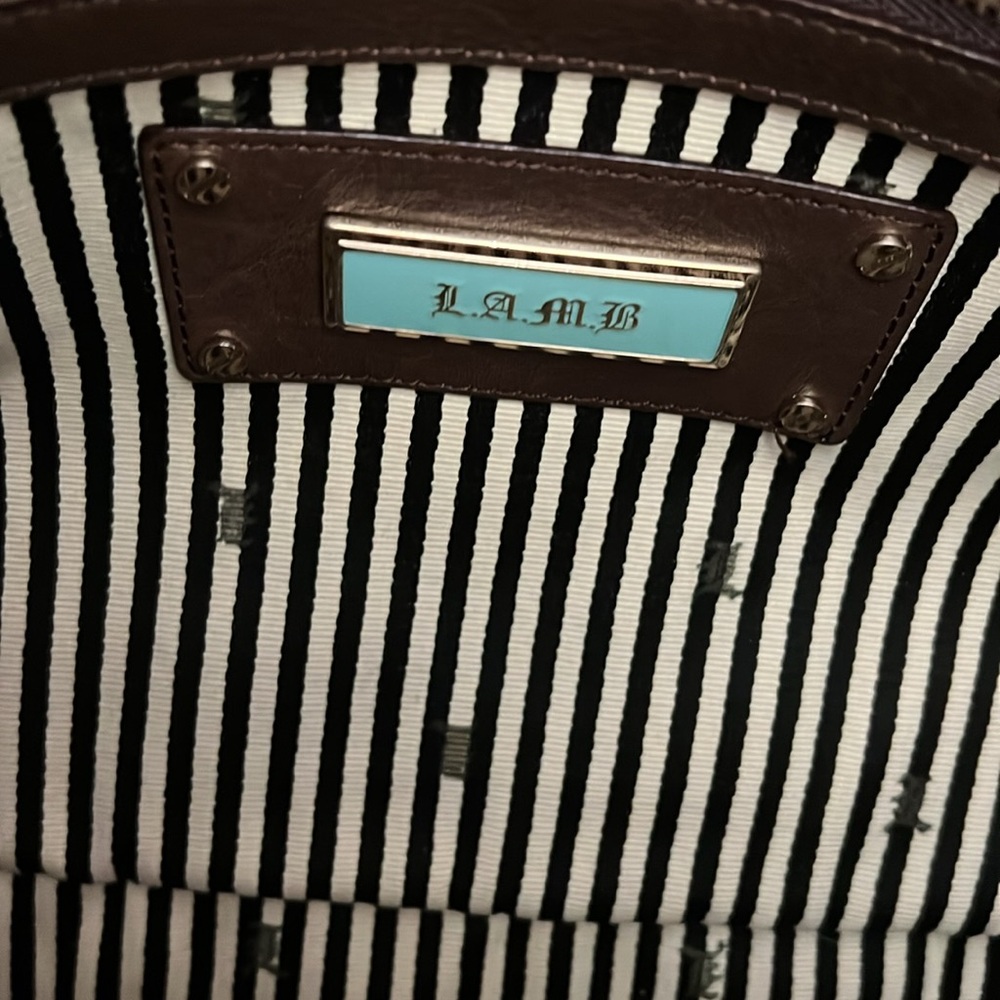 Lamb by Gwen Stefani Purse Notting Hill Leather Handbag Satchel Crossbody Brown - Picture 8 of 12